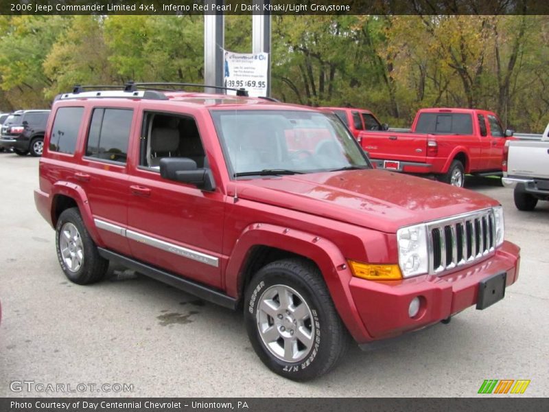 Inferno Red Pearl / Dark Khaki/Light Graystone 2006 Jeep Commander Limited 4x4