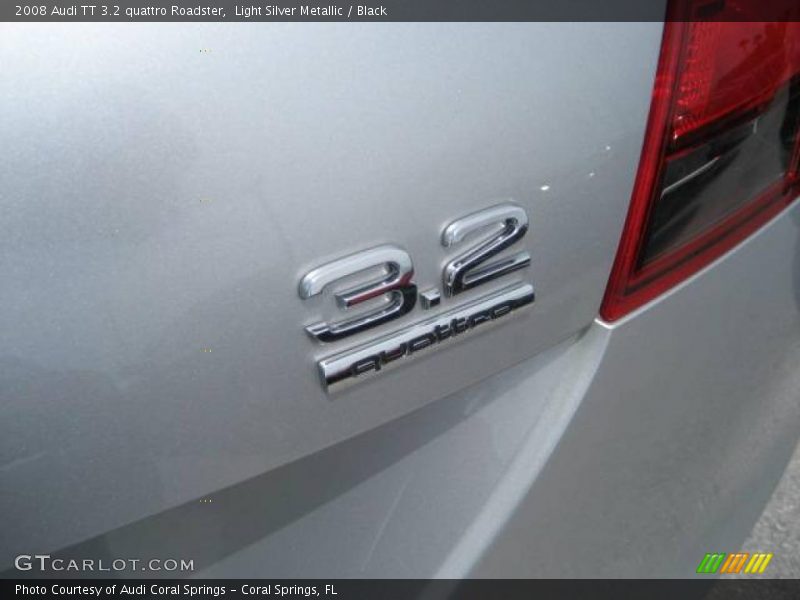 Light Silver Metallic / Black 2008 Audi TT 3.2 quattro Roadster