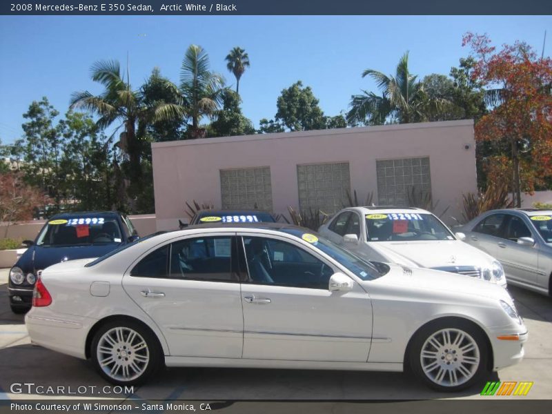 Arctic White / Black 2008 Mercedes-Benz E 350 Sedan