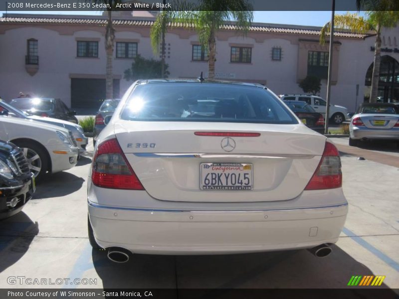 Arctic White / Black 2008 Mercedes-Benz E 350 Sedan