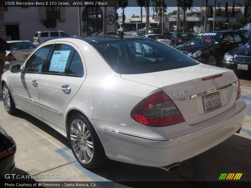 Arctic White / Black 2008 Mercedes-Benz E 350 Sedan