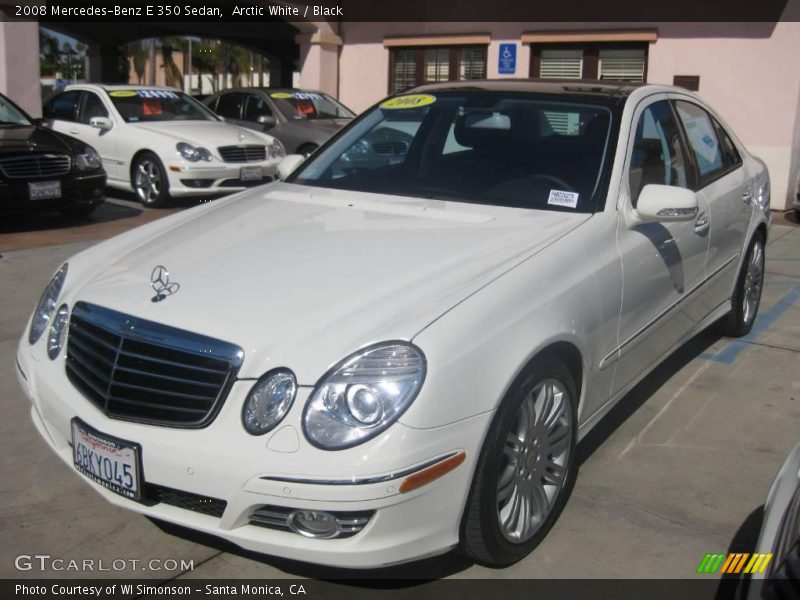 Arctic White / Black 2008 Mercedes-Benz E 350 Sedan