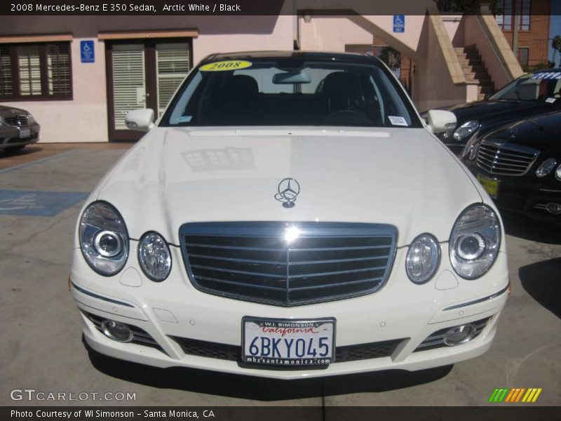 Arctic White / Black 2008 Mercedes-Benz E 350 Sedan