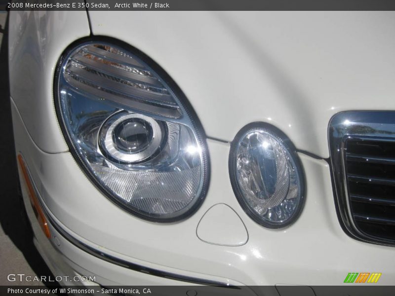 Arctic White / Black 2008 Mercedes-Benz E 350 Sedan