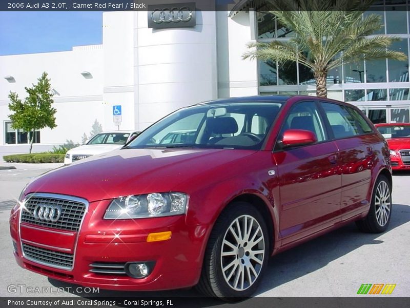 Garnet Red Pearl / Black 2006 Audi A3 2.0T