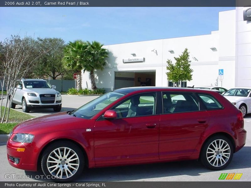 Garnet Red Pearl / Black 2006 Audi A3 2.0T