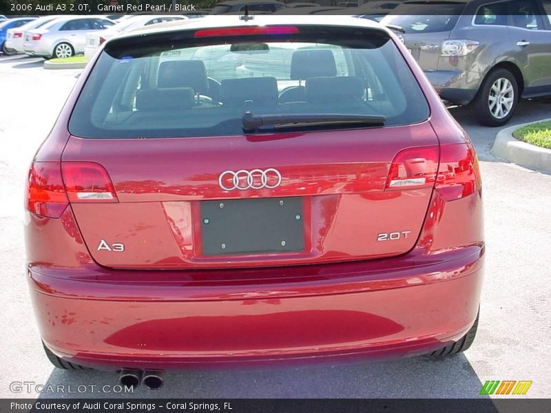 Garnet Red Pearl / Black 2006 Audi A3 2.0T