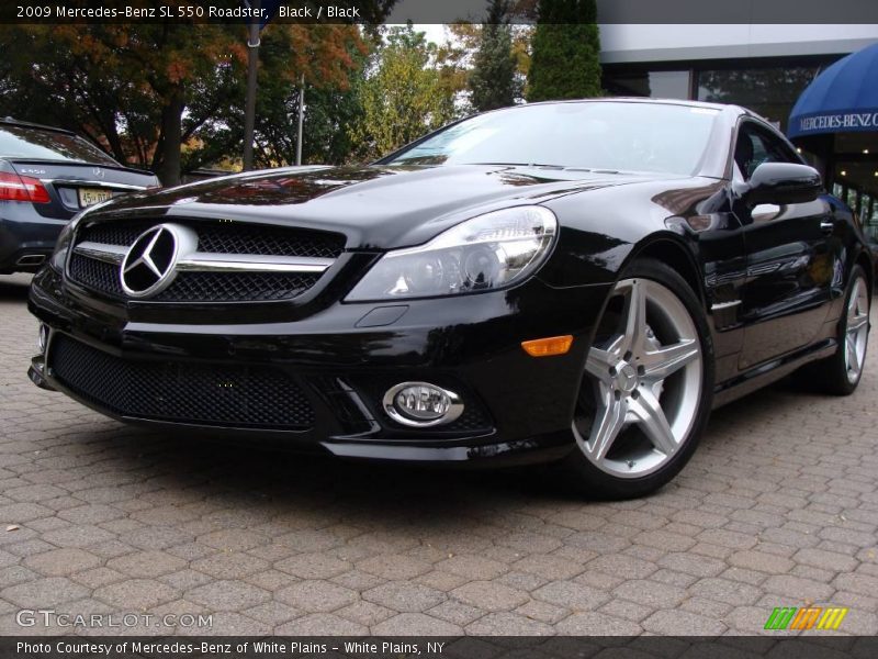 Black / Black 2009 Mercedes-Benz SL 550 Roadster