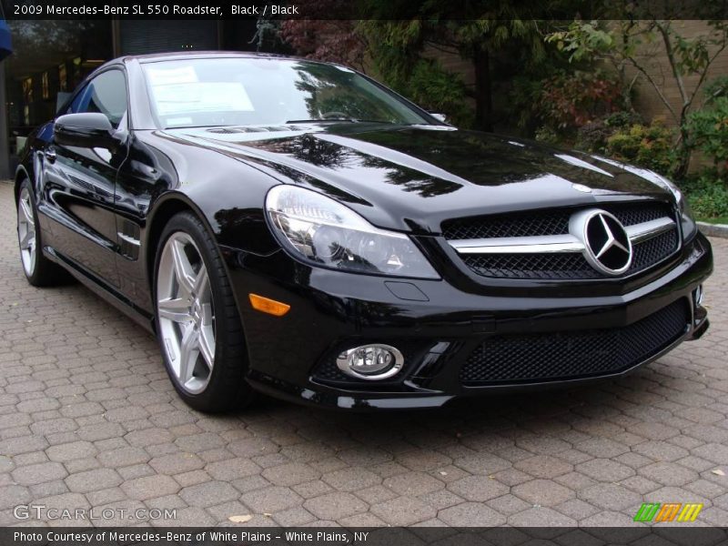 Black / Black 2009 Mercedes-Benz SL 550 Roadster