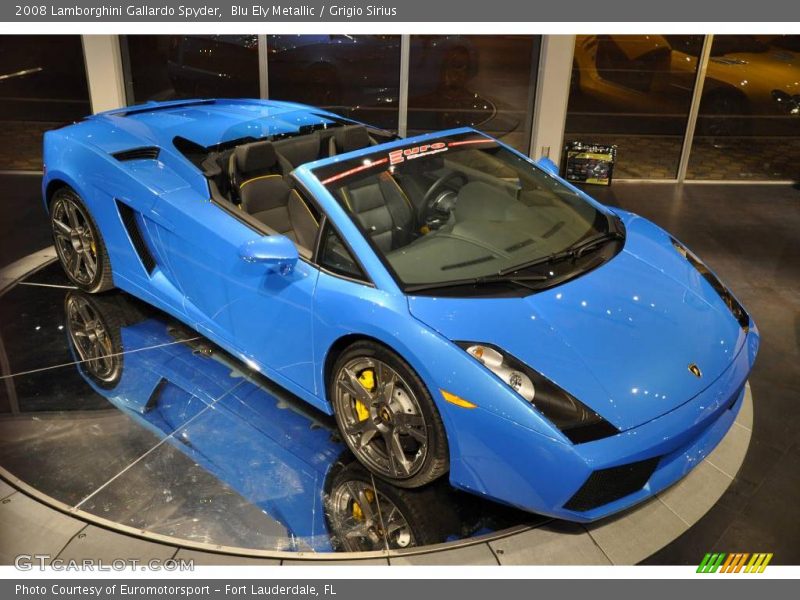 Blu Ely Metallic / Grigio Sirius 2008 Lamborghini Gallardo Spyder