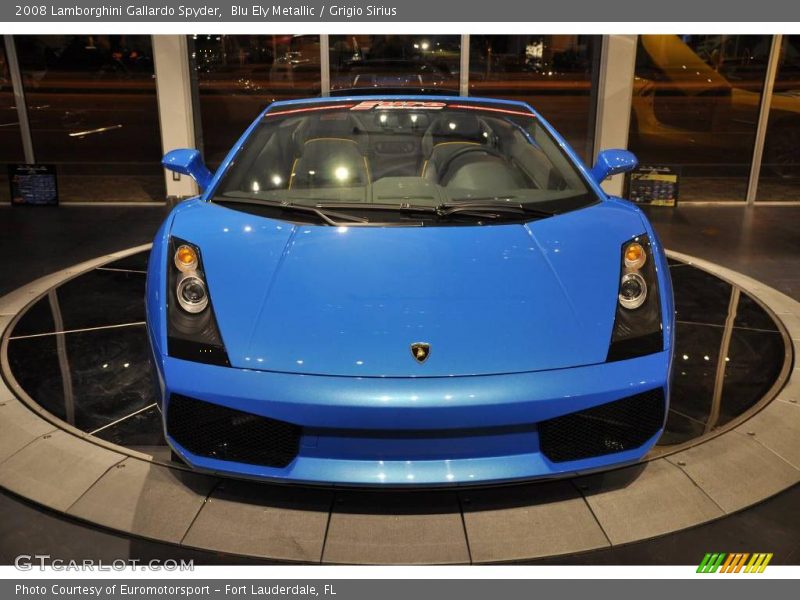 Blu Ely Metallic / Grigio Sirius 2008 Lamborghini Gallardo Spyder