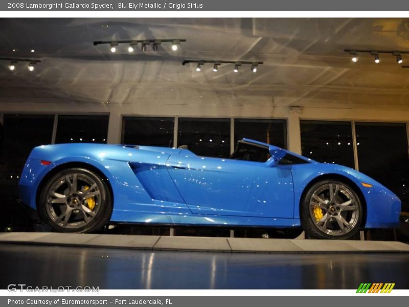 Blu Ely Metallic / Grigio Sirius 2008 Lamborghini Gallardo Spyder