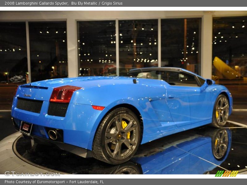 Blu Ely Metallic / Grigio Sirius 2008 Lamborghini Gallardo Spyder