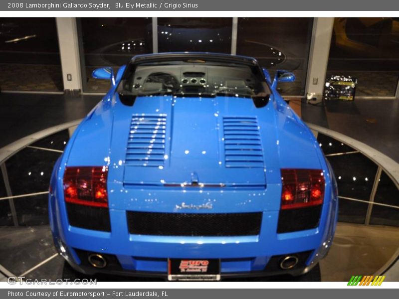 Blu Ely Metallic / Grigio Sirius 2008 Lamborghini Gallardo Spyder