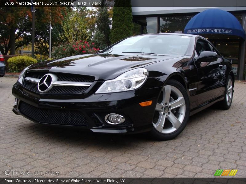 Black / Black 2009 Mercedes-Benz SL 550 Roadster