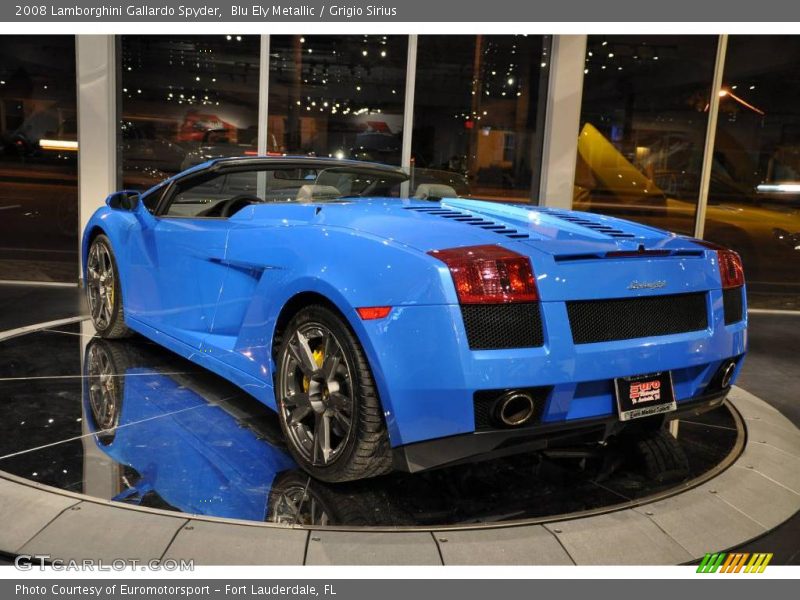 Blu Ely Metallic / Grigio Sirius 2008 Lamborghini Gallardo Spyder