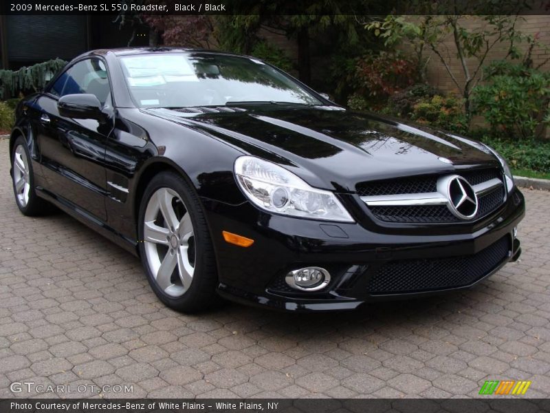 Black / Black 2009 Mercedes-Benz SL 550 Roadster