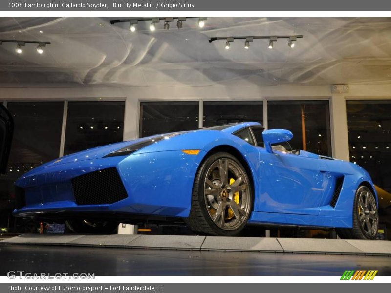 Blu Ely Metallic / Grigio Sirius 2008 Lamborghini Gallardo Spyder