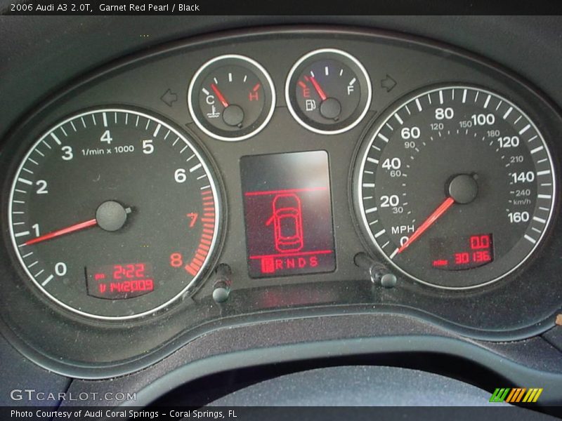 Garnet Red Pearl / Black 2006 Audi A3 2.0T