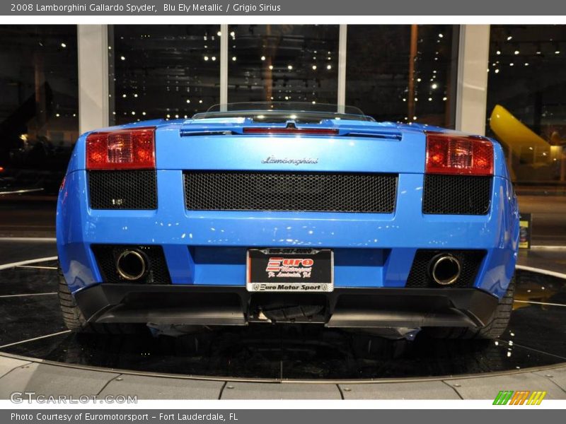 Blu Ely Metallic / Grigio Sirius 2008 Lamborghini Gallardo Spyder