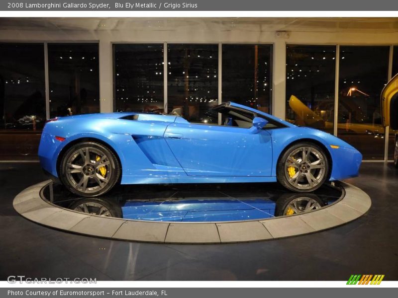 Blu Ely Metallic / Grigio Sirius 2008 Lamborghini Gallardo Spyder