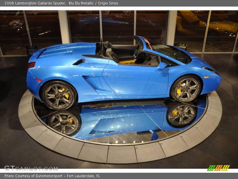 Blu Ely Metallic / Grigio Sirius 2008 Lamborghini Gallardo Spyder