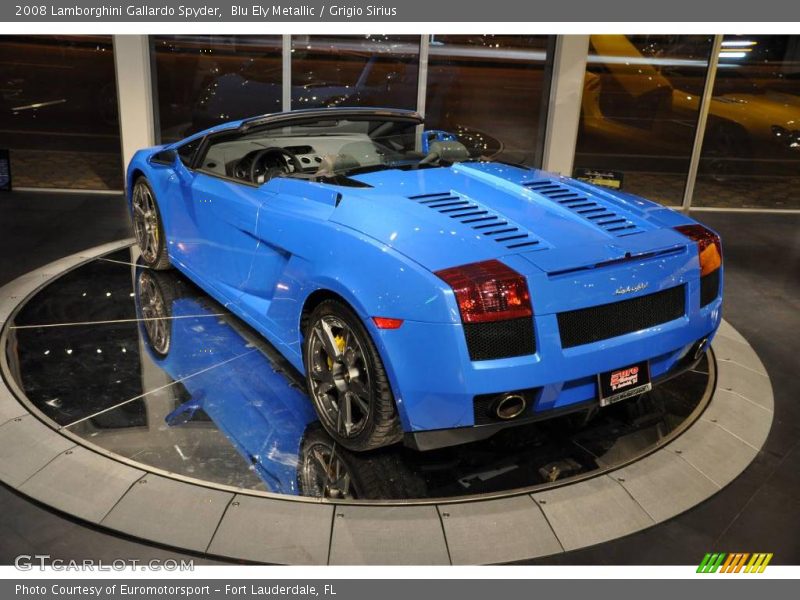 Blu Ely Metallic / Grigio Sirius 2008 Lamborghini Gallardo Spyder