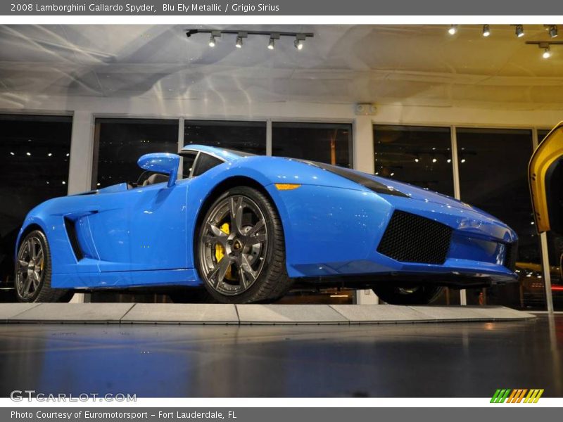 Blu Ely Metallic / Grigio Sirius 2008 Lamborghini Gallardo Spyder