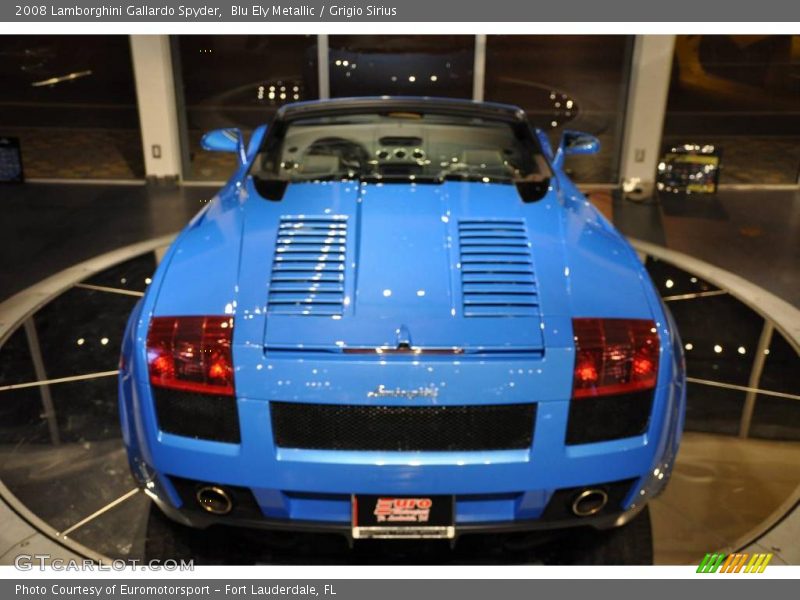 Blu Ely Metallic / Grigio Sirius 2008 Lamborghini Gallardo Spyder