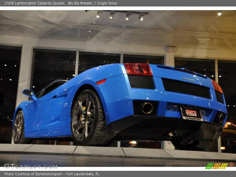 Blu Ely Metallic / Grigio Sirius 2008 Lamborghini Gallardo Spyder