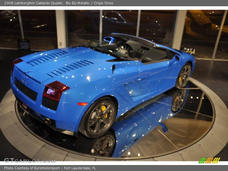Blu Ely Metallic / Grigio Sirius 2008 Lamborghini Gallardo Spyder