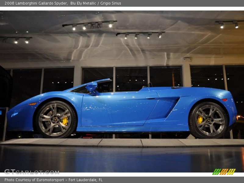 Blu Ely Metallic / Grigio Sirius 2008 Lamborghini Gallardo Spyder