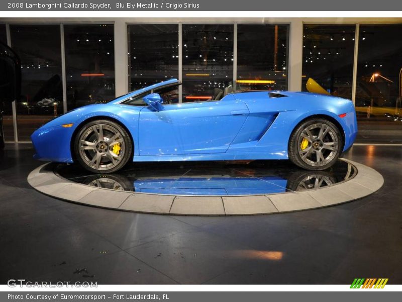 Blu Ely Metallic / Grigio Sirius 2008 Lamborghini Gallardo Spyder