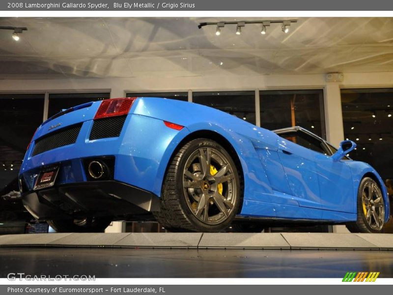 Blu Ely Metallic / Grigio Sirius 2008 Lamborghini Gallardo Spyder