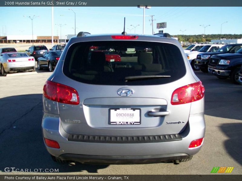 Steel Gray / Gray 2008 Hyundai Santa Fe GLS