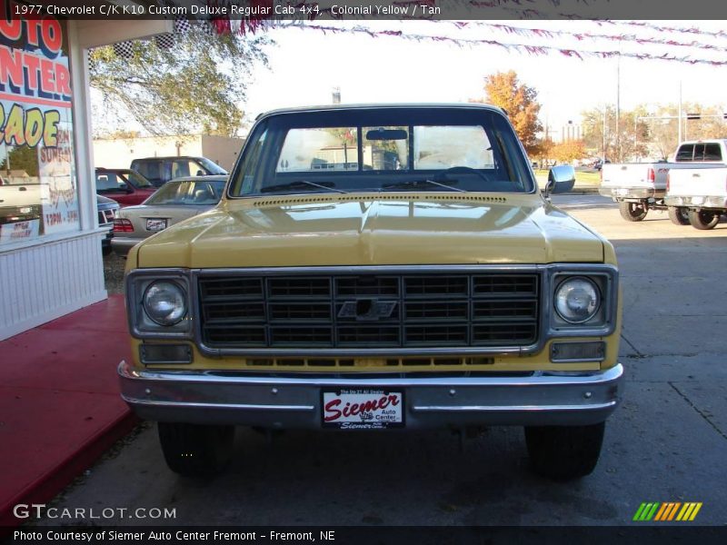 Colonial Yellow / Tan 1977 Chevrolet C/K K10 Custom Deluxe Regular Cab 4x4