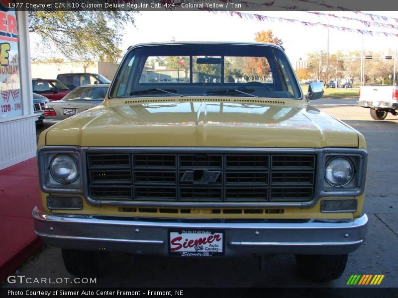 Colonial Yellow / Tan 1977 Chevrolet C/K K10 Custom Deluxe Regular Cab 4x4