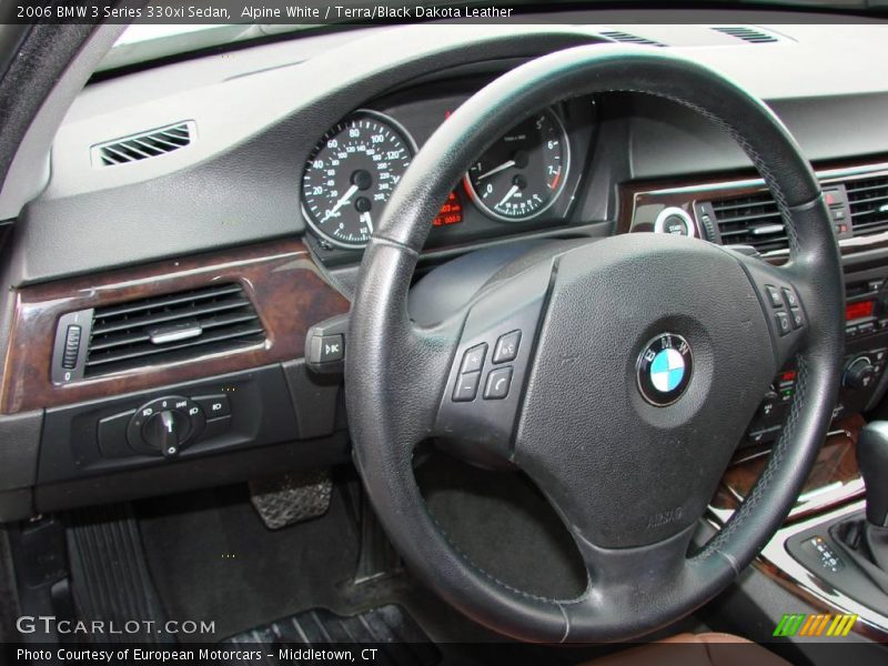 Alpine White / Terra/Black Dakota Leather 2006 BMW 3 Series 330xi Sedan