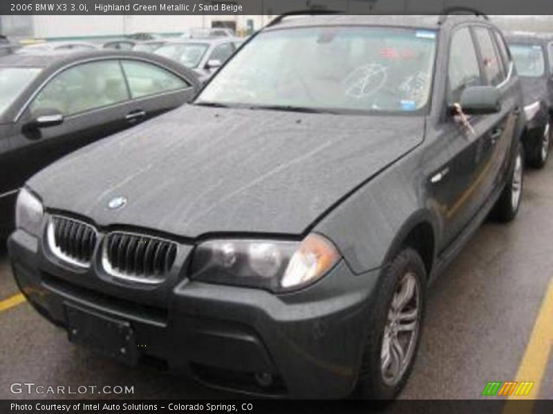 Highland Green Metallic / Sand Beige 2006 BMW X3 3.0i