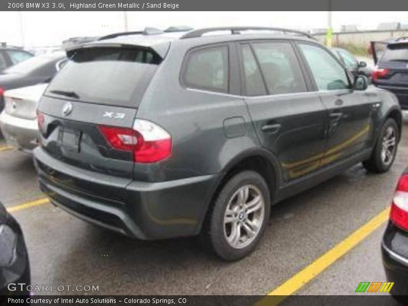 Highland Green Metallic / Sand Beige 2006 BMW X3 3.0i