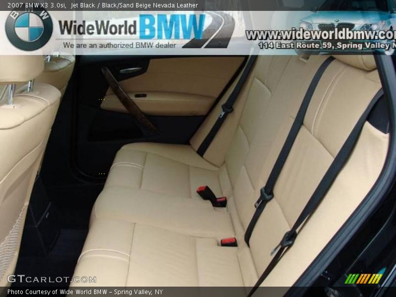 Jet Black / Black/Sand Beige Nevada Leather 2007 BMW X3 3.0si