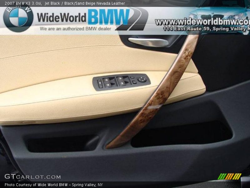 Jet Black / Black/Sand Beige Nevada Leather 2007 BMW X3 3.0si