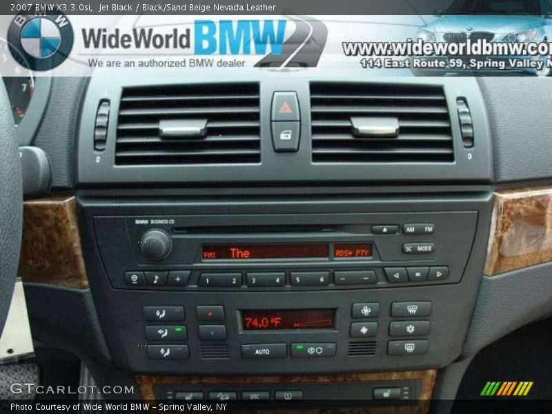 Jet Black / Black/Sand Beige Nevada Leather 2007 BMW X3 3.0si