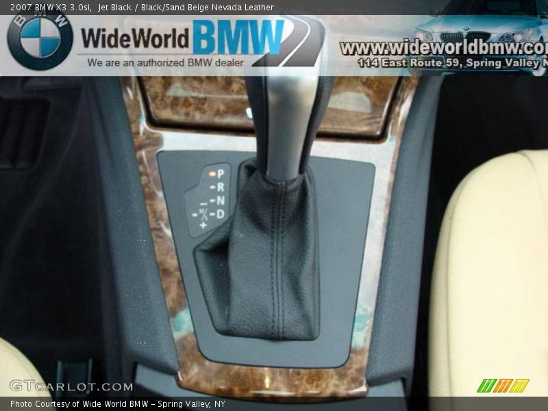 Jet Black / Black/Sand Beige Nevada Leather 2007 BMW X3 3.0si