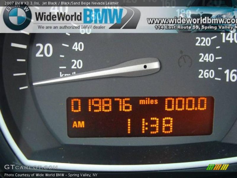 Jet Black / Black/Sand Beige Nevada Leather 2007 BMW X3 3.0si