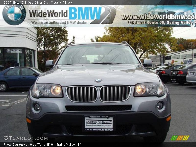 Silver Grey Metallic / Black 2007 BMW X3 3.0si