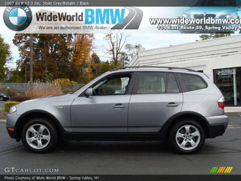 Silver Grey Metallic / Black 2007 BMW X3 3.0si
