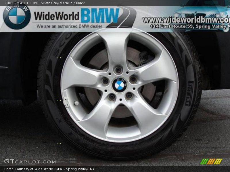 Silver Grey Metallic / Black 2007 BMW X3 3.0si