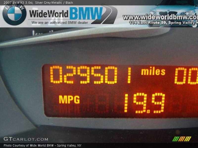 Silver Grey Metallic / Black 2007 BMW X3 3.0si