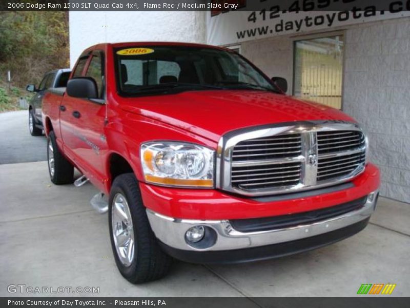 Flame Red / Medium Slate Gray 2006 Dodge Ram 1500 SLT Quad Cab 4x4